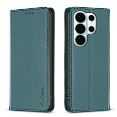 BINFEN COLOR - BINFEN Mobilskal till Samsung Galaxy S26 Ultra &Auml;kta L&auml;der St&auml;ll- Gr&ouml;n