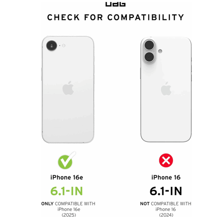 UAG - UAG iPhone 16e Mobilskal MagSafe Pathfinder Clear - Ash
