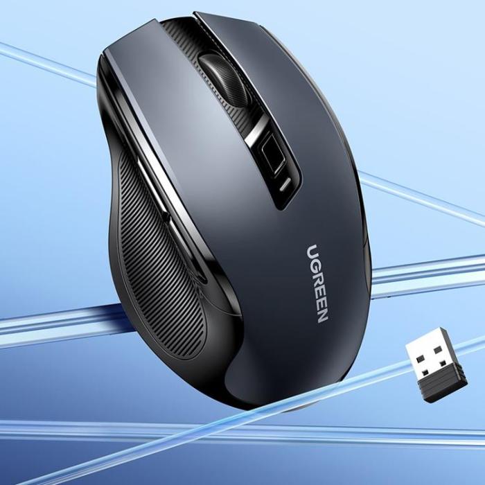 Ugreen - Ugreen Optisk Trådlös Mus USB 2.4GHz/Bluetooth 5.0 - Svart