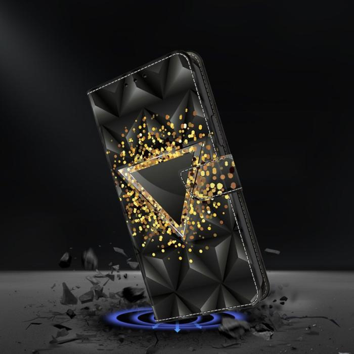 OEM - Samsung Galaxy S26 Plånboksfodral Konstläder Med Ställ - Rhombus - Svart