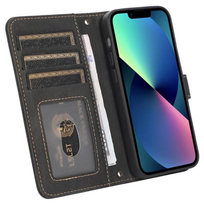 OEM - iPhone 14 Plus Plånboksfodral Flip - Svart