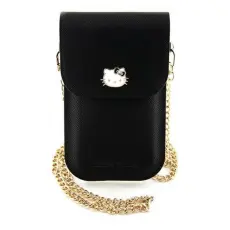 Hello Kitty - Hello Kitty Halsbandsfodral Läder Metal Logo Chain - Svart