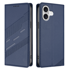 A-One Brand - iPhone 17 Plånboksfodral Punk Style Imprinted - Mörkblå