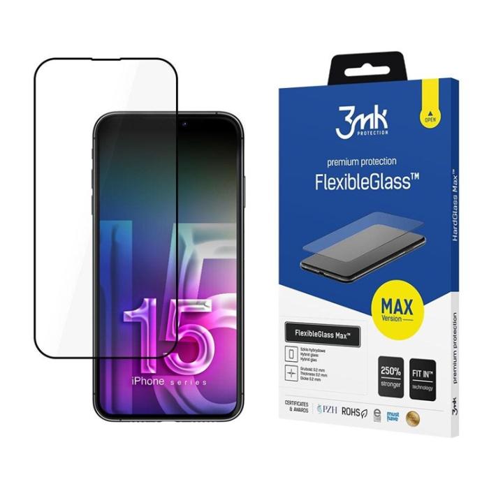 3MK - 3MK iPhone 15 Pro Max Hybrid Okrossbart Glas FlexibleGlass