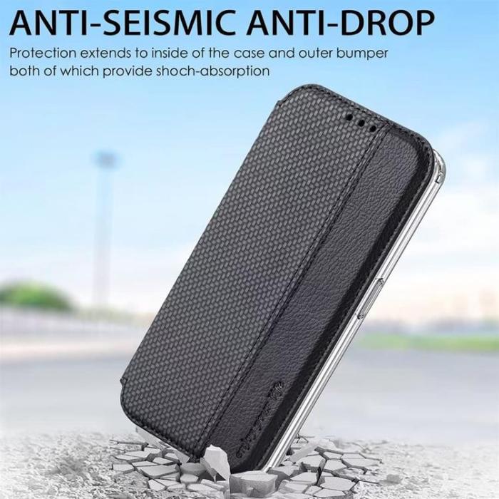 A-One Brand - Nothing Phone 1 Plånboksfodral Silikon Flip - Svart