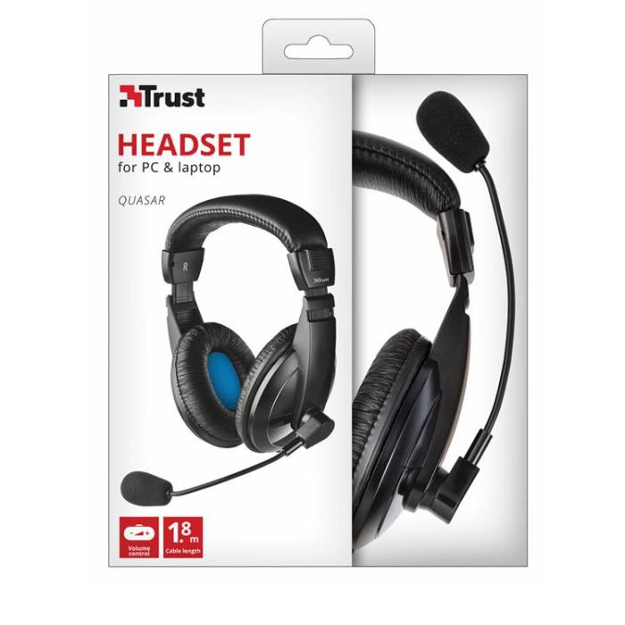 UTGATT5 - TRUST Quasar PC-Headset Mikronfoner