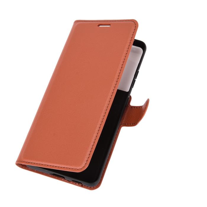 A-One Brand - Litchi Plånboksfodral till Samsung Galaxy S21 Ultra - Brun