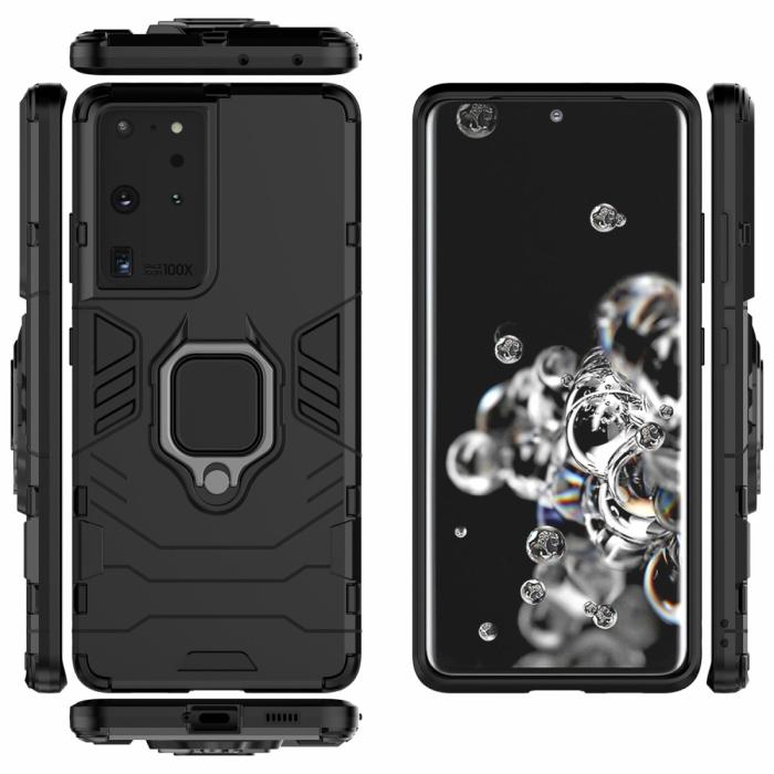 A-One Brand - Hybrid Ring Mobilskal tlll Galaxy S21 Ultra - Svart