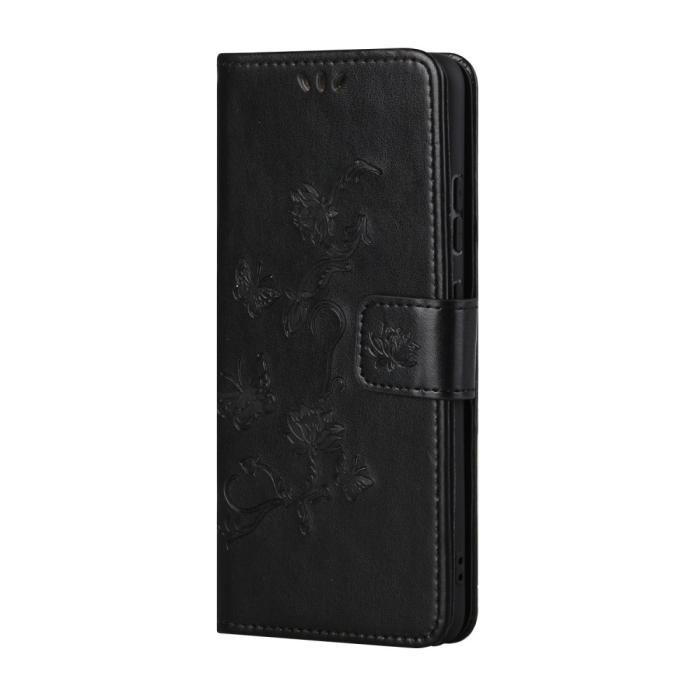 A-One Brand - Imprint Butterfly Plånboksfodral till Galaxy S21 - Svart