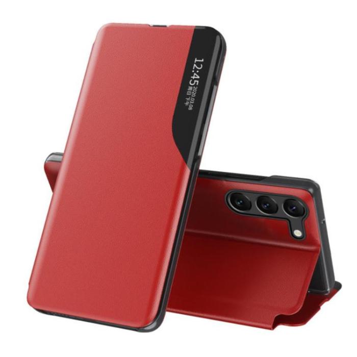 OEM - Galaxy S23 Plus Fodral Eco-Leather View - Röd