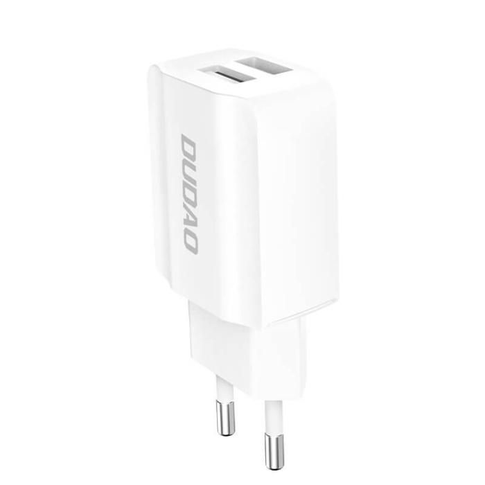 UTGATT1 - Dudao 2x USB Väggladdare 5V/2.4A - Vit