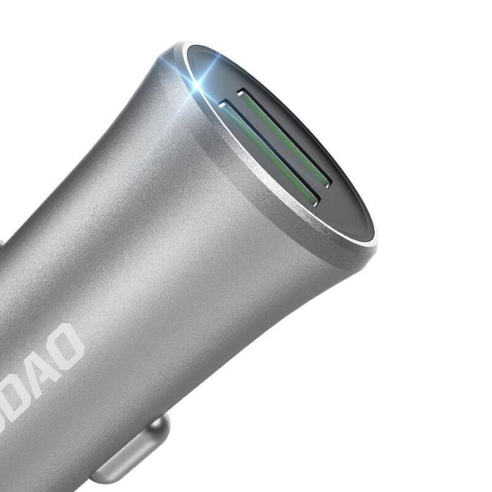 Dudao - Dudao 3,4A Universal Smart Billaddare 2x USB Silver R6S Silver