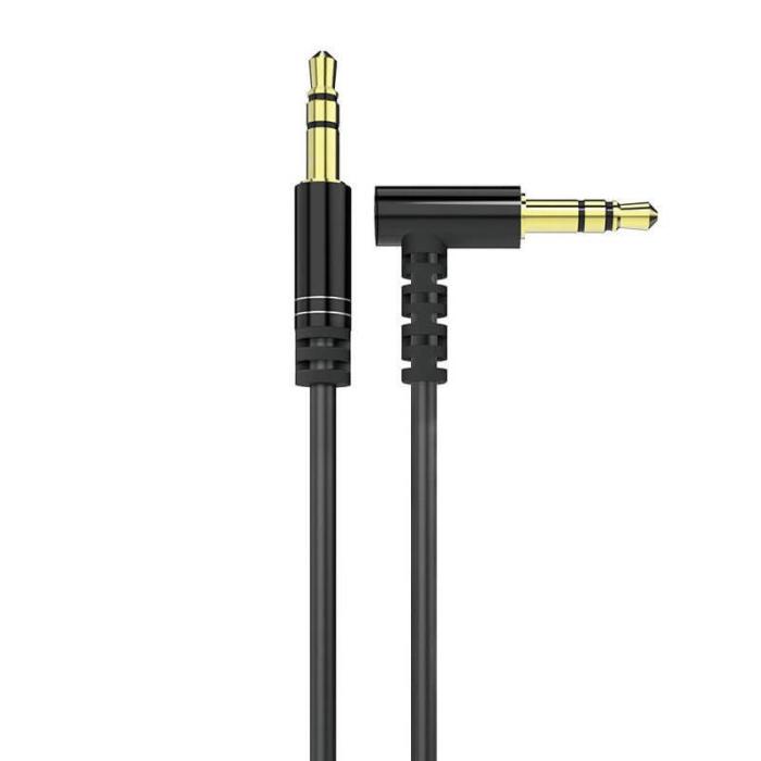 Dudao - Dudao angled Kabel AUX mini jack 3.5mm 1m Kabel Svart L11 Svart
