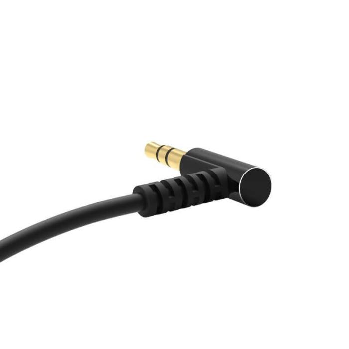 Dudao - Dudao angled Kabel AUX mini jack 3.5mm 1m Kabel Svart L11 Svart