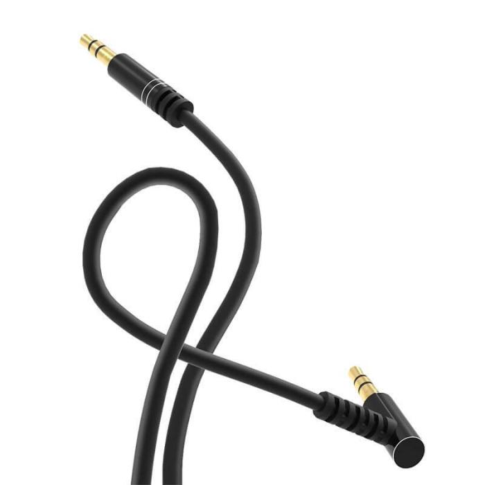 Dudao - Dudao angled Kabel AUX mini jack 3.5mm 1m Kabel Svart L11 Svart