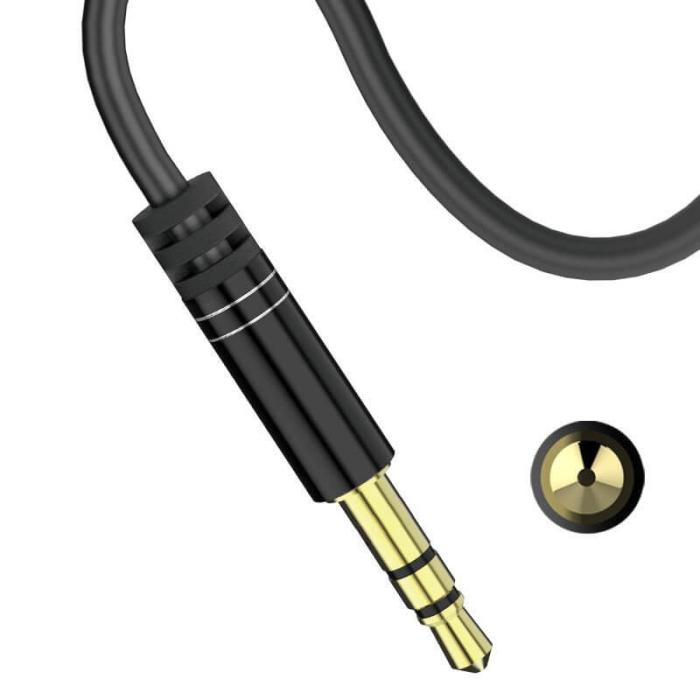 Dudao - Dudao angled Kabel AUX mini jack 3.5mm 1m Kabel Svart L11 Svart