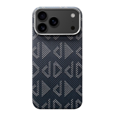 A-One Brand - iPhone 17 Pro Mobilskal MagSafe Kevlar - Geometric Blå 