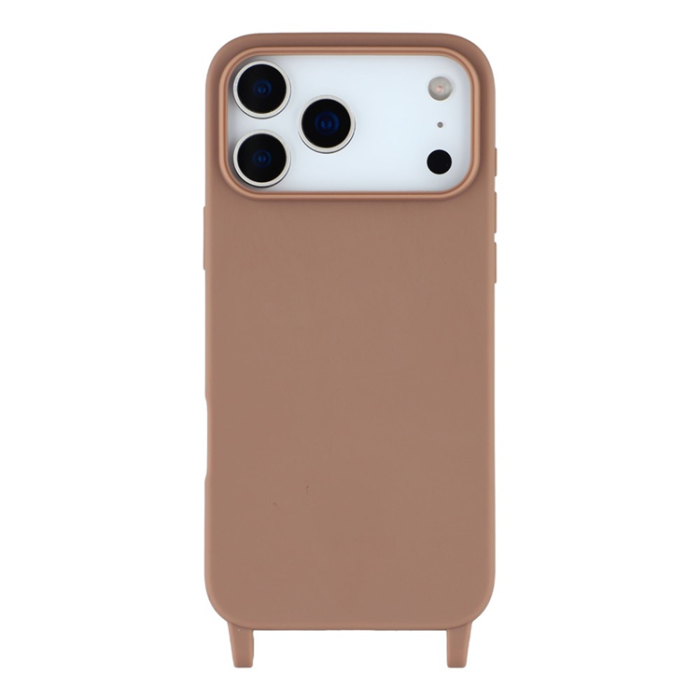 A-One Brand - iPhone 17 Pro Max Mobilskal TPU med Hål för Rem - Brun