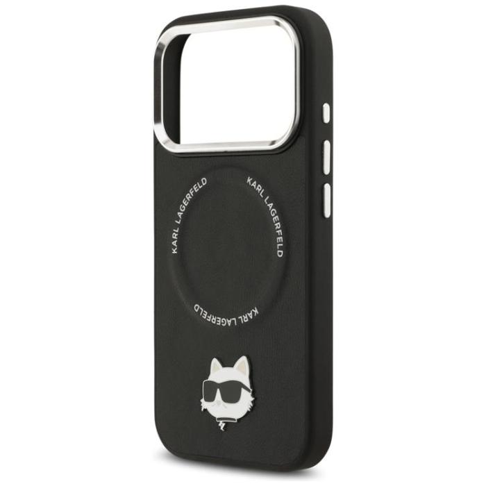 KARL LAGERFELD - Karl Lagerfeld iPhone 17 Pro Mobilskal MagSafe Choupette Pin - Svart