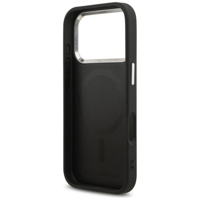 KARL LAGERFELD - Karl Lagerfeld iPhone 17 Pro Mobilskal MagSafe Choupette Pin - Svart