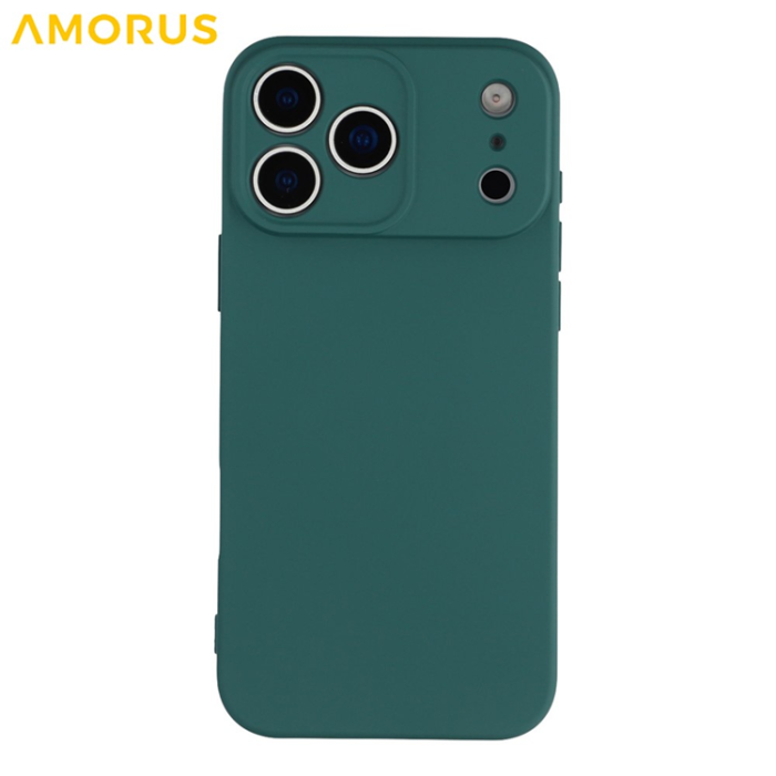 Amorus - AMORUS iPhone 17 Pro Max Mobilskal Precise Cutouts - Armégrön