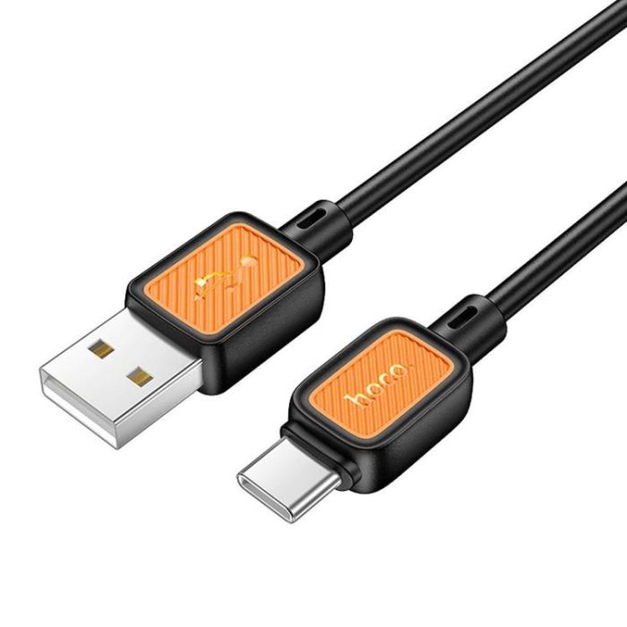Hoco - HOCO USB-A till USB-C Kabel 3A 1 m X108 - Svart