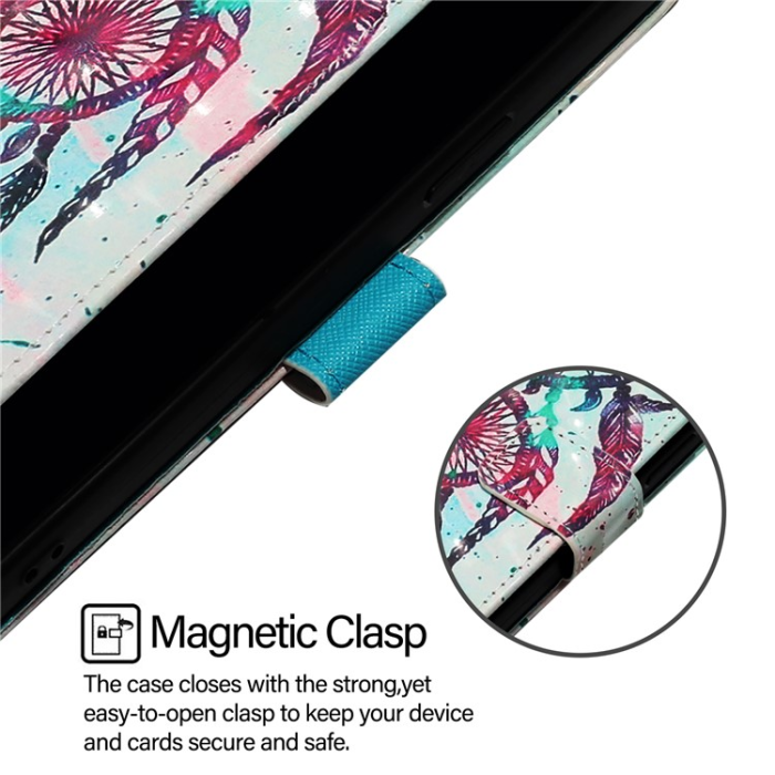 A-One Brand - iPhone 16 Pro Max Plånboksfodral Printing Pattern Med Rem