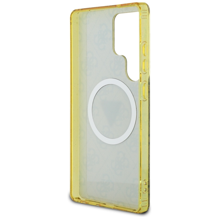 Guess - Guess Mobilskal till Galaxy S25 Ultra MagSafe 4G Glitter Triangle Buttons - Brun