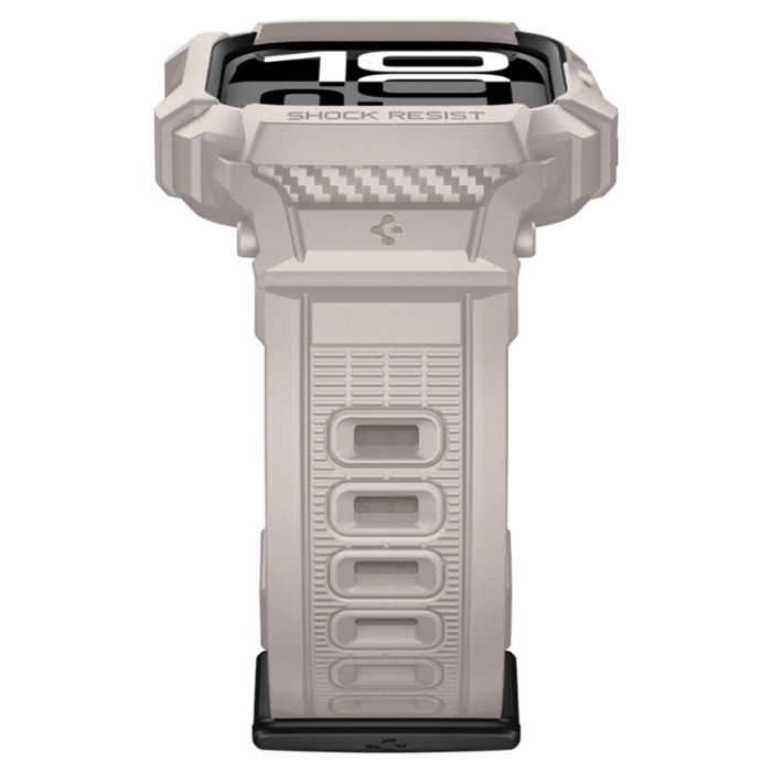 Spigen - Spigen Apple Watch 10/11 (46mm) Armband Rugged Armor Pro - Beige