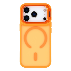A-One Brand - iPhone 17 Pro Mobilskal MagSafe Lins Kickstand - Orange