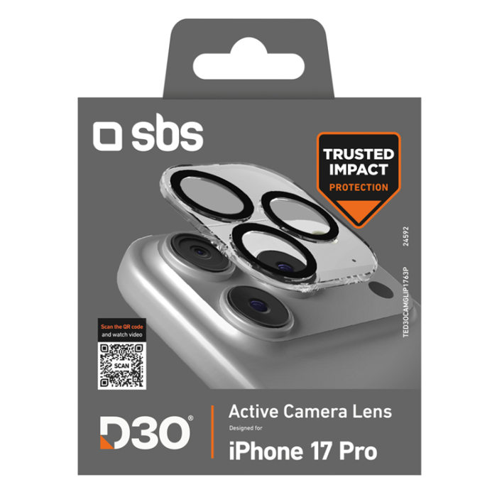 SBS - SBS iPhone 17 Pro Kameralinsskydd Härdat Glas D3O