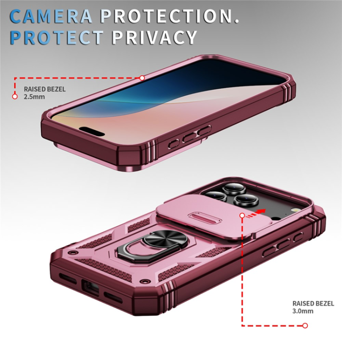 A-One Brand - iPhone 17 Pro Max Mobilskal Slide Camshield Kickstand