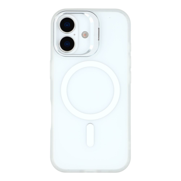 A-One Brand - iPhone 17 Mobilskal MagSafe Lins Kickstand - Transparent Vit