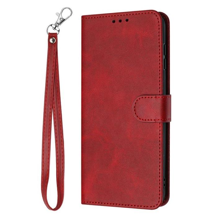 A-One Brand - Sony Xperia 1 VII Plånboksfodral Calf Texture Med Rem - Röd