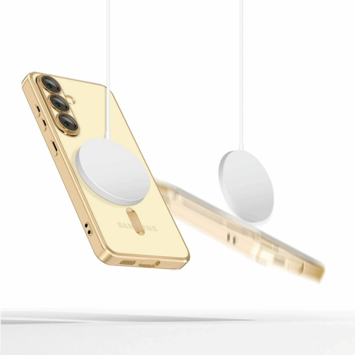 Tech-Protect - Tech-Protect Galaxy S25 Edge Mobilskal Magsafe Magflex - Shiny Guld