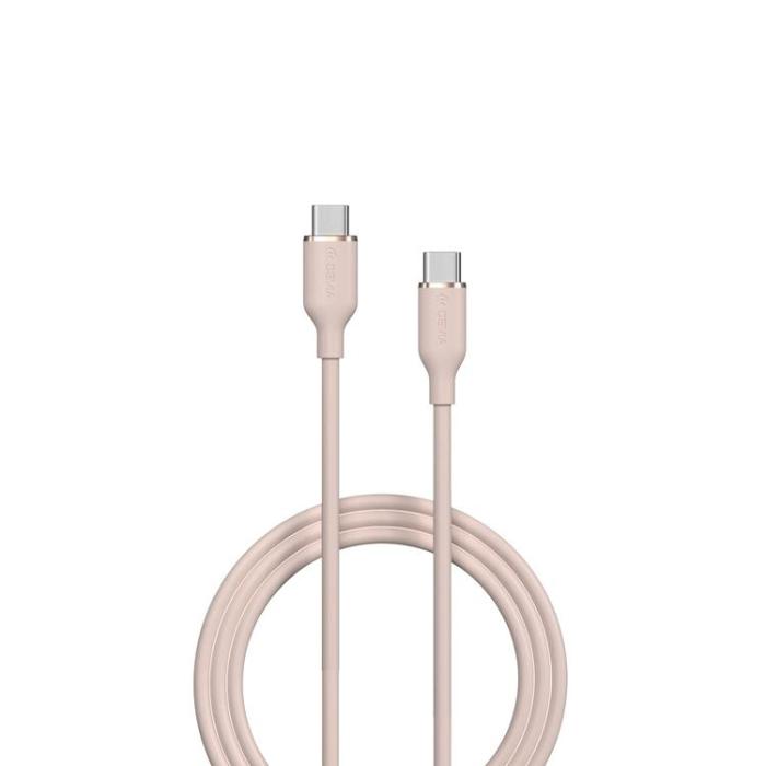 Devia - Devia USB-C Till USB-C 60W Kabel 3A 1.2m Jelly EC632 - Rosa