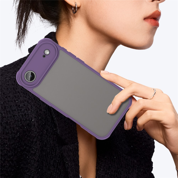 A-One Brand - iPhone Air Mobilskal Frostade krockkuddar Drop Proof - Lila