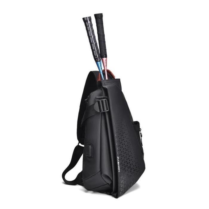 A-One Brand - CrossBody Väska Ryggsäck USB Port - Svart