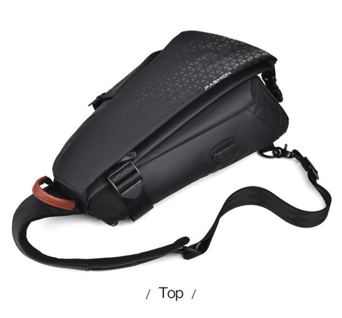 A-One Brand - CrossBody Väska Ryggsäck USB Port - Svart