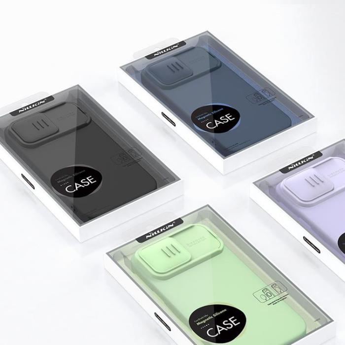 Nillkin - Nillkin iPhone 14 Pro Skal Magsafe CamShield Silicone - Grön