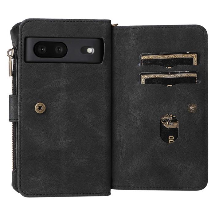 OEM - Google Pixel 7 Pro Plånboksfodral KT Zippered - Svart