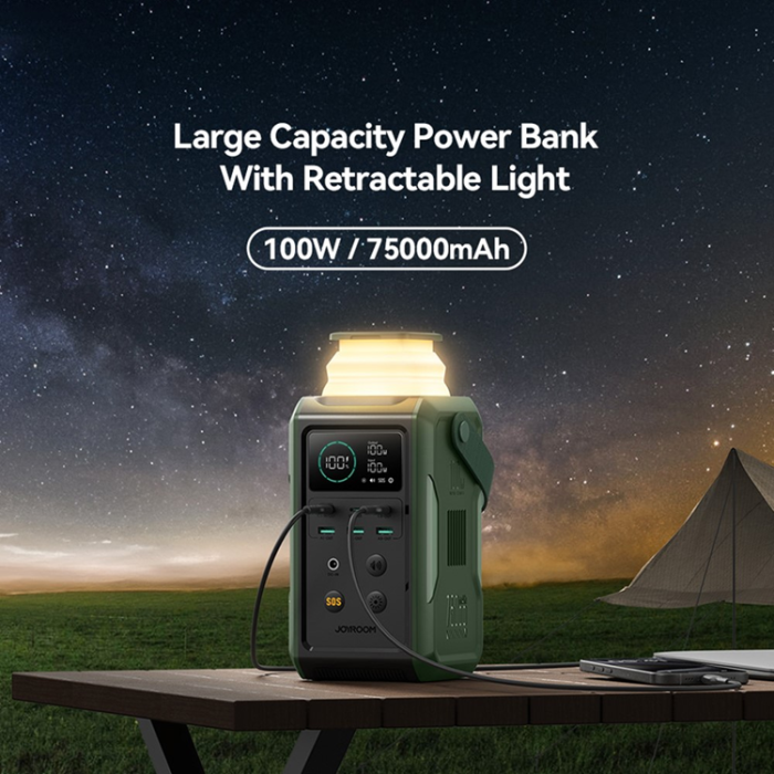 Joyroom - JOYROOM Powerbank 75000mAh 100W JR-PBF10 - Armégrön