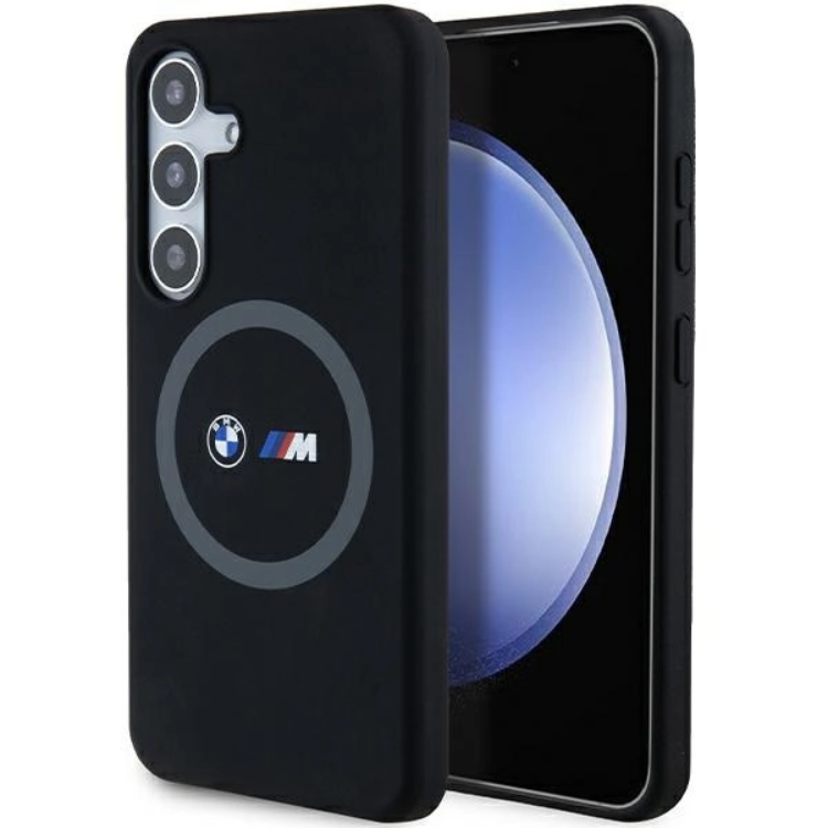 BMW Galaxy S24 Plus Mobilskal Magsafe M Silikon Printed Ring - Svart | 2353 | AlltMobil