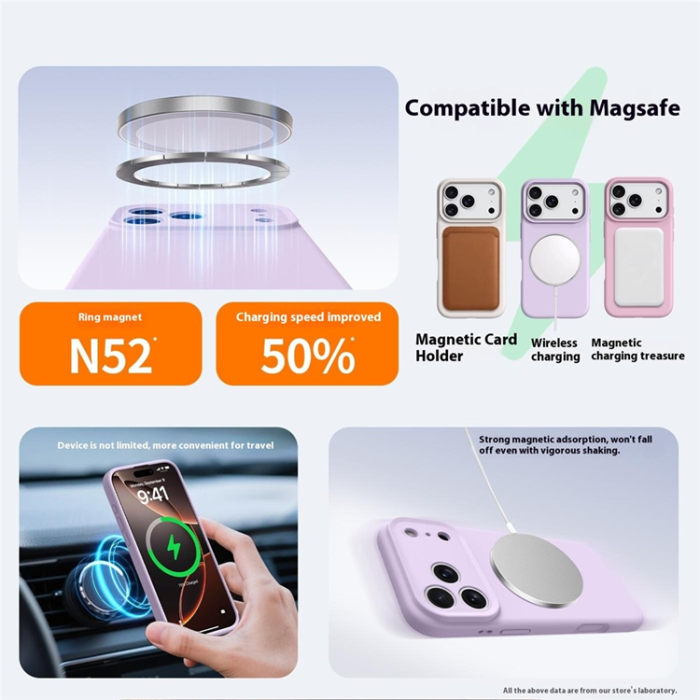 A-One Brand - iPhone 17 Pro Mobilskal MagSafe Precise Cutouts - Babyblå
