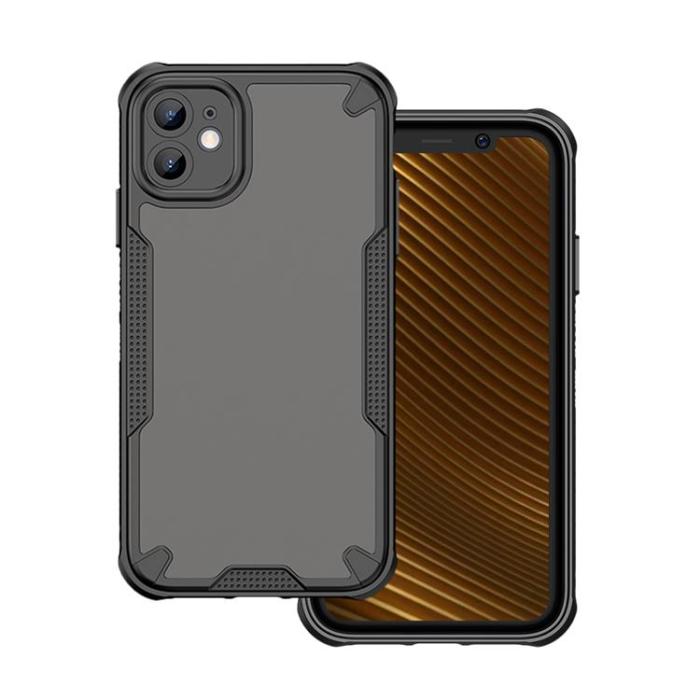 OEM - iPhone 12 Mobilskal Defender Matt - Svart