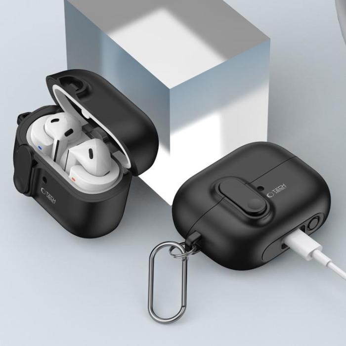 Tech-Protect - Tech-Protect Samsung Galaxy Buds 3/3 Pro Skal Slim Hook - Svart