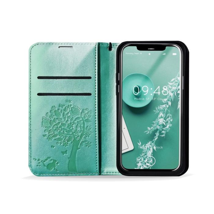 OEM - Forcell MEZZO Plånboksfodral till Samsung Galaxy A32 5G - Träd grön