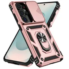 OEM - Mobilskal till Samsung Galaxy S26 Ultra Plast med Linsskydd St&auml;ll - Ros&eacute;guld