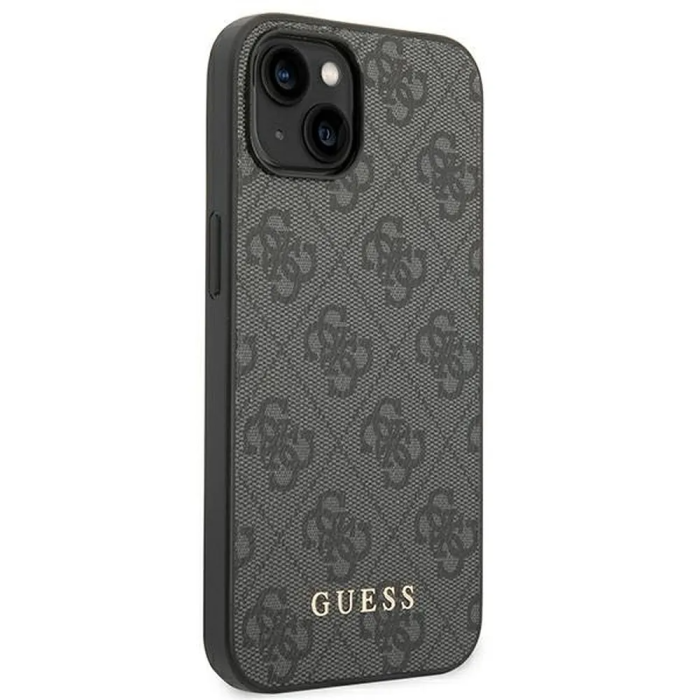 Guess - GUESS iPhone 14 Skal Gold Logo - Grå