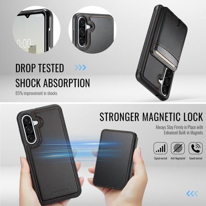 OEM - JEEHOOD Samsung Galaxy A26 5G Mobilskal KonstLäder - Svart